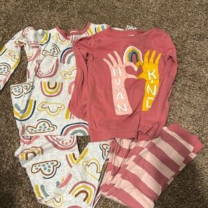 Set of two girls matching pajamas